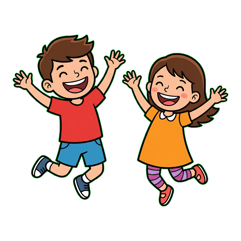 Happy Kids Jumping